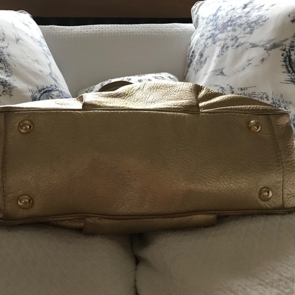 Michael Kors Large genuine gold leather bag big MK - Picture 2 of 13